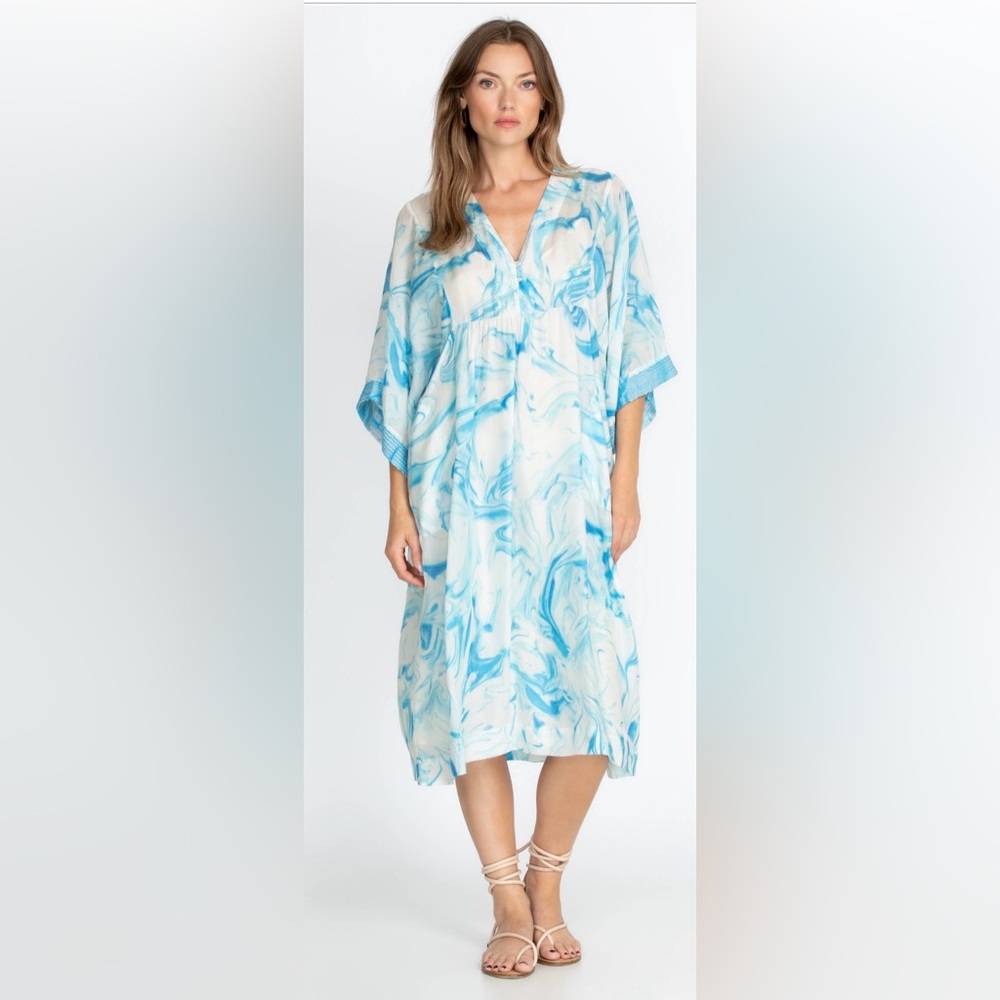 Johnny Was MARBLE OCEAN KIMONO DRESS